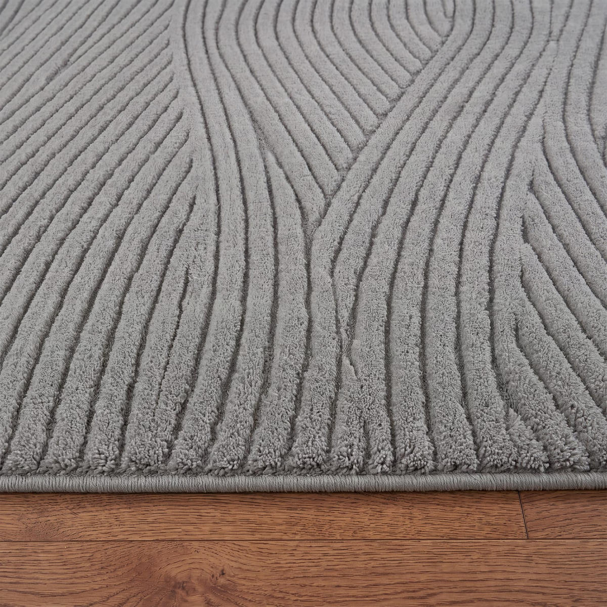 HOCHFLORTEPPICH 160/160 cm Tokio 478 - Grau, Kunststoff (160/160cm) - Paco Home