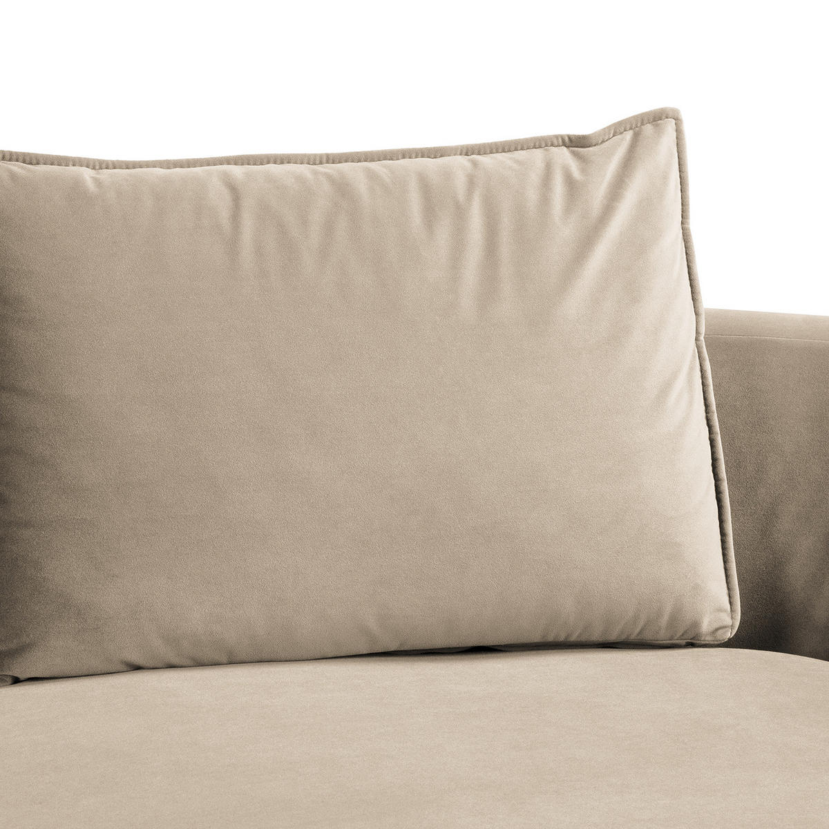 OTTOMANE - modular - Beige/Schwarz, Kunststoff/Textil (196/82/146cm) - home24