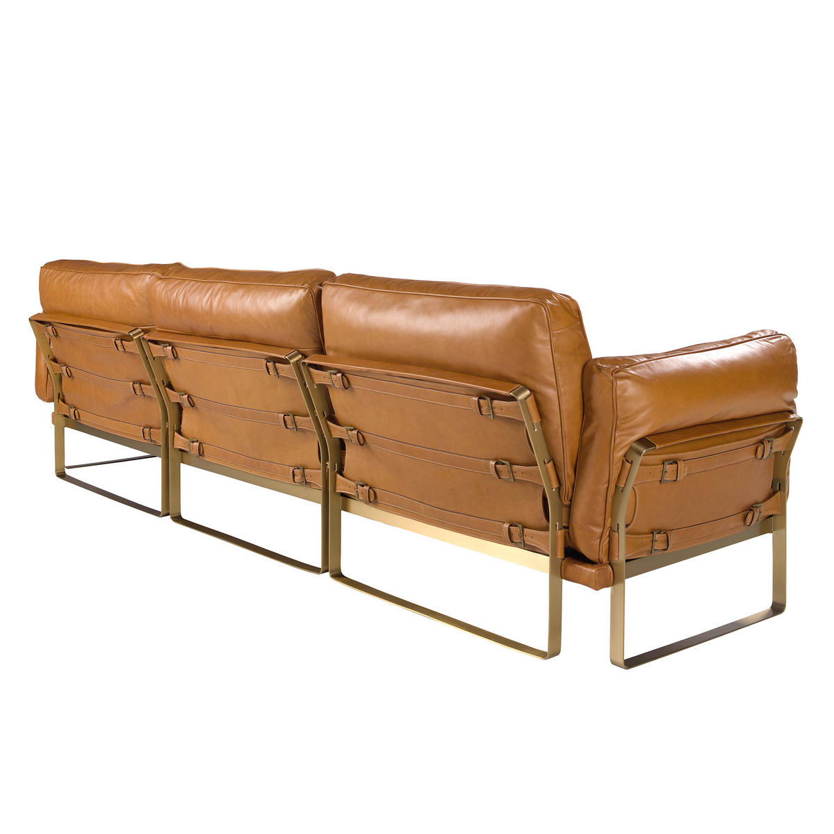 ECKSOFA Kamel Gold 302/166/84 - Goldfarben/Braun, Leder (302/166cm) - ANGEL CERDA