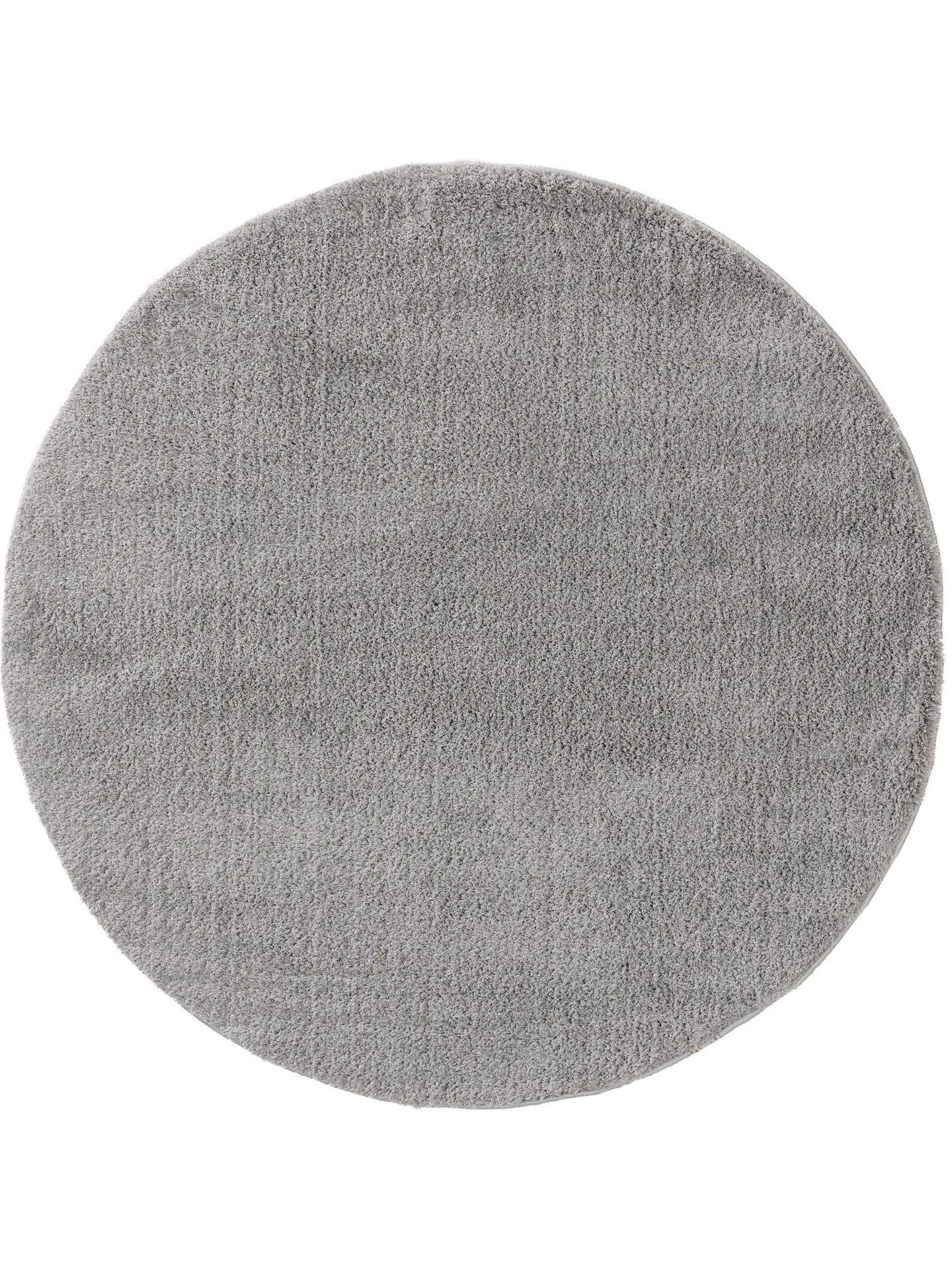 HOCHFLORTEPPICH rund Soda Grau ø 200 cm rund - Grau, Textil (200/1cm) - KUNSTLOFT