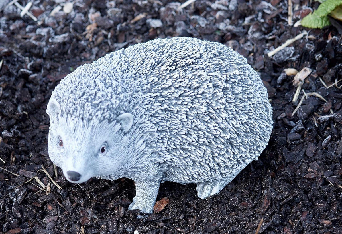 STEINFIGUR Igel Ferdinad frostfest Steinguss massiv - Grau, Stein (21/15/15cm) - stoneandstyle