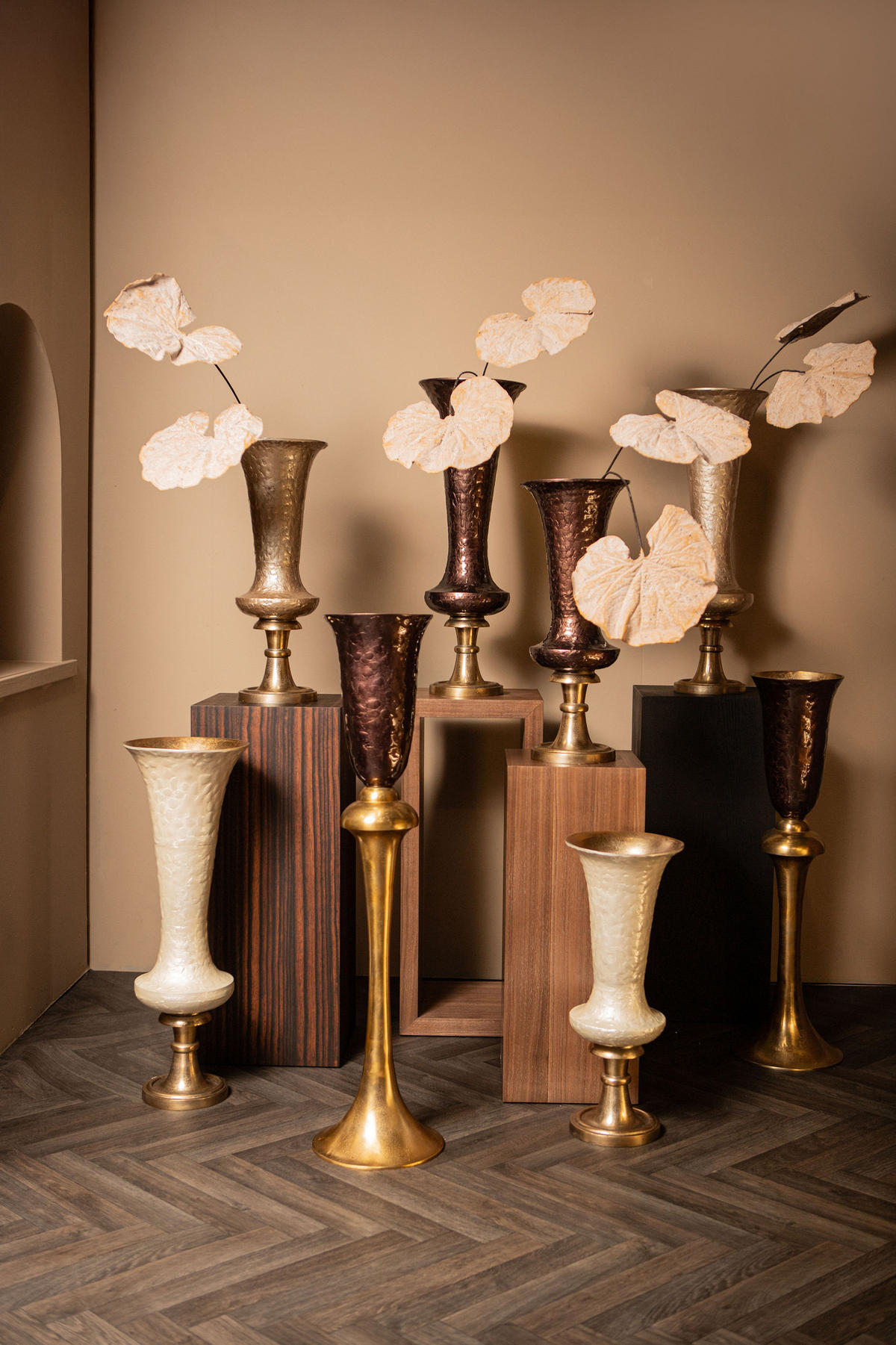 TOPF Lysse Weiß 25/25/61cm - Weiß, Metall (61cm) - PTMD Collection