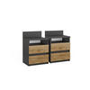 NACHTTISCH Monty Anthrazit 39.6 x 59.1 cm 2er Set - Anthrazit, Holzwerkstoff (32.3/59.1/39.6cm) - Vicco