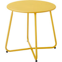 BEISTELLTISCH Metall Rund Gelb 45 cm - Gelb, Metall (45/45/45cm)