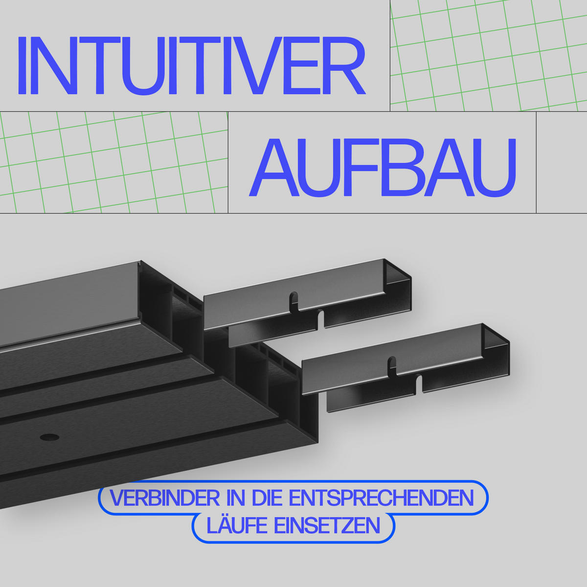 VERBINDER für Gardinenschiene Schwarz 2er-Pack - Weiß, Kunststoff (1.5/1/6cm) - Bestlivings