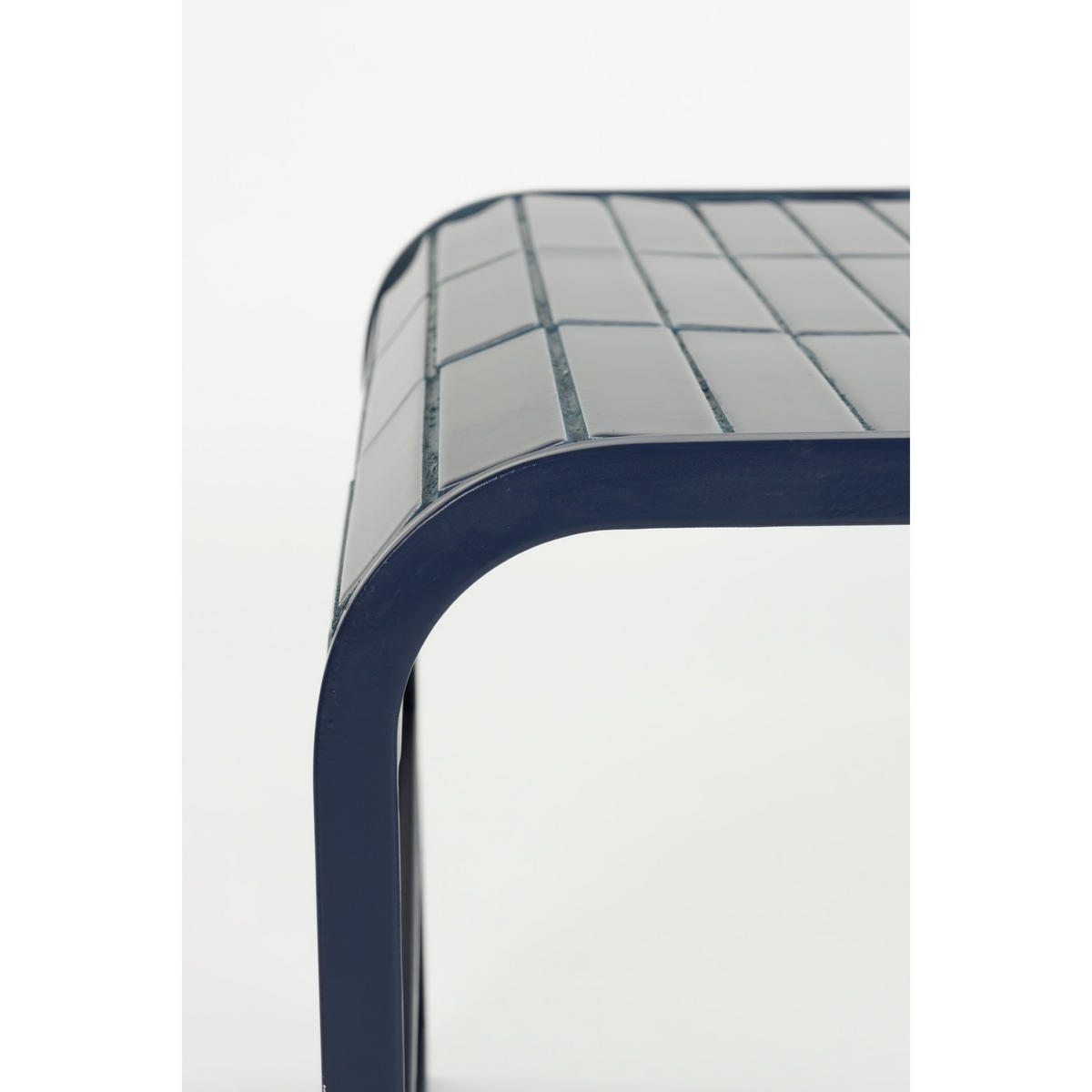 COUCHTISCH Tiles Blau - Blau, Metall (80/47/40cm) - Zuiver