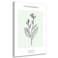 WANDBILD distelblume umwelt - Türkis, Textil (40/60cm) - Feeby