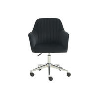 BÜROSTUHL ohne Armlehnen - 59 cm x 61.5 cm - Samt, Stoff - Schwarz - ELEANA - Schwarz, Textil (59/89/61.5cm) - Vente-Unique