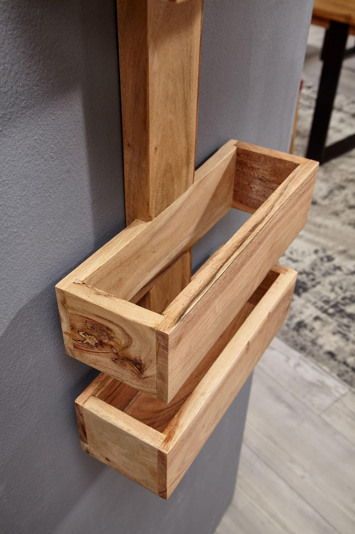 ZEITUNGSSTÄNDER NAKO Massivholz Klassisch Handgefertigt, Beige 30x10x72 cm - Beige, Holz (30/72/10cm) - KADIMA DESIGN