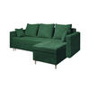 ECKSOFA OTTO mit Bettkasten und Schlaffunktion L-Form, Ottomane Universal - Grün, Textil (230/145cm) - Marpur