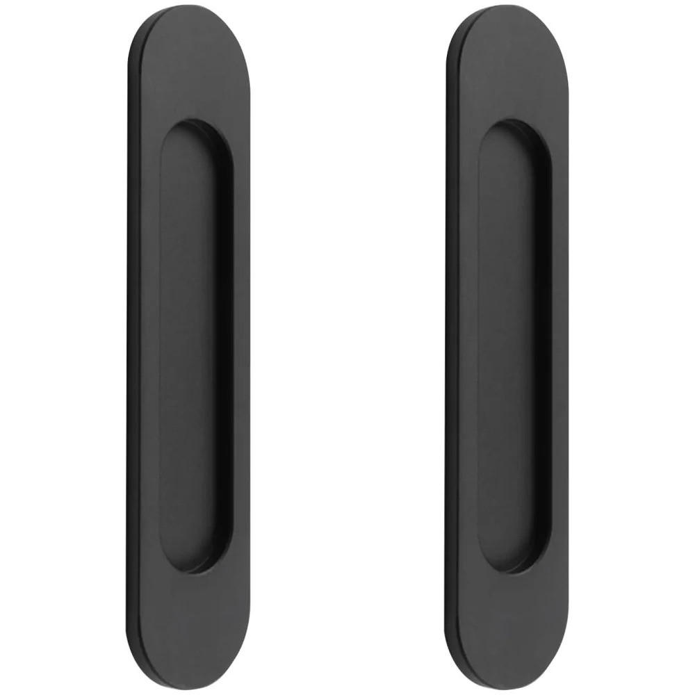 MÖBELGRIFF Schwarz 2er-Set 150 mm Aluminium Klebegriffe - Schwarz, Metall (4/0.57/18cm)