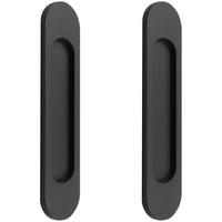 MÖBELGRIFF Schwarz 2er-Set 150 mm Aluminium Klebegriffe - Schwarz, Metall (4/0.57/18cm)