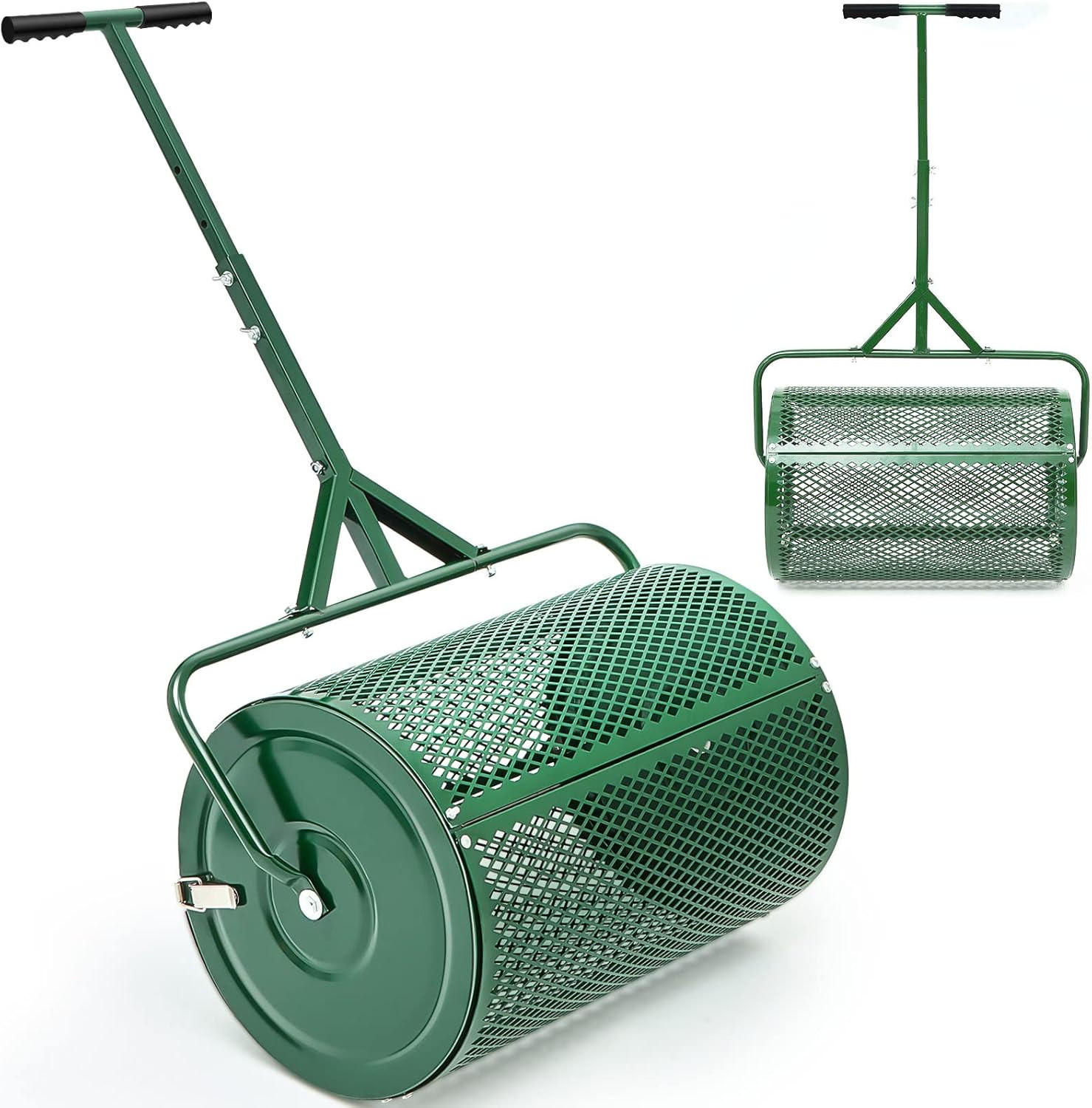KOMPOSTSTREUER T-Griff Metall Grün - Grün, Kunststoff/Metall (70/106/40cm) - Kaket