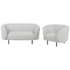3-SITZER SOFA SET Polsterbezug weiß Loen - Weiß, Textil (155/79/70cm) - Beliani
