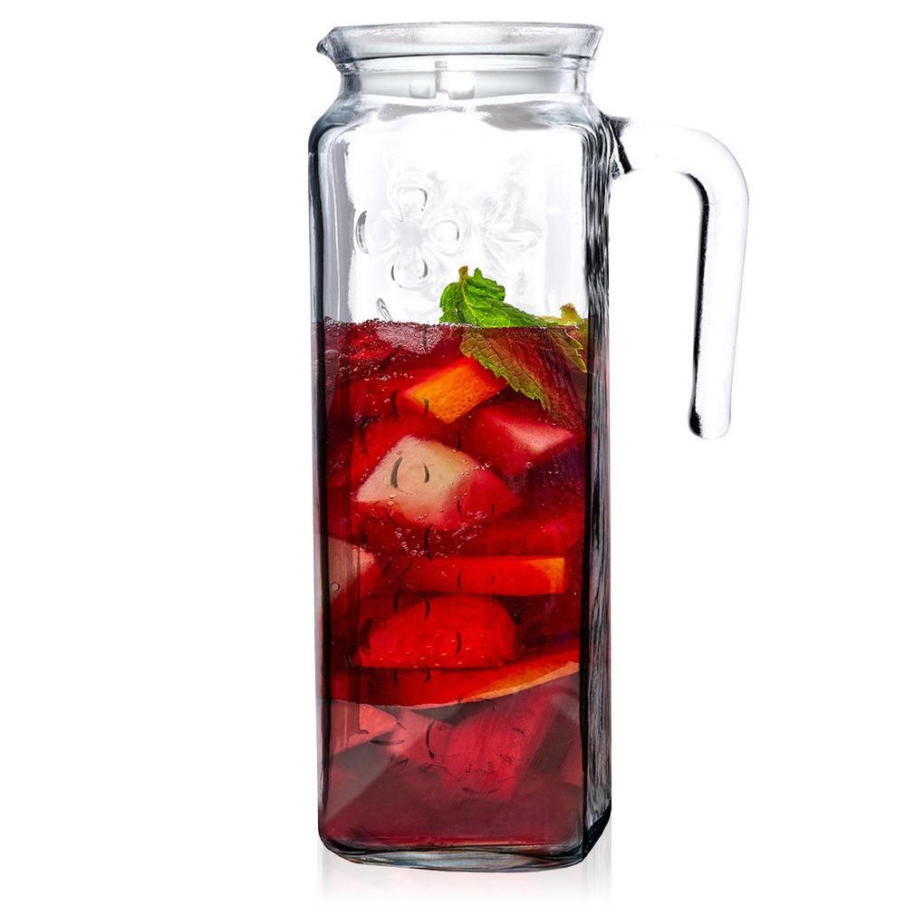 GLASKRUG mit Deckel 1,2 l - Transparent, Glas (1.2L) - Orion 