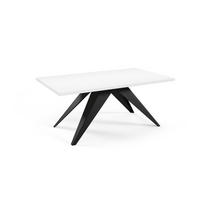 ESSTISCH Vento Icy Weiß / Schwarz 160/260 / 90 / 76cm - Schwarz/Weiß, Holz/Holzwerkstoff (160/90/76cm) - Feldmann-Wohnen