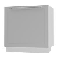 SPÜLENUNTERSCHRANK Bari D1Z/80 Weiß / RAL 7040 fenstergrau 80 / 50 / 82cm Blum Teilauszug - Weiß/Grau, Holz/Holzwerkstoff (80/82/50cm) - Feldmann-Wohnen