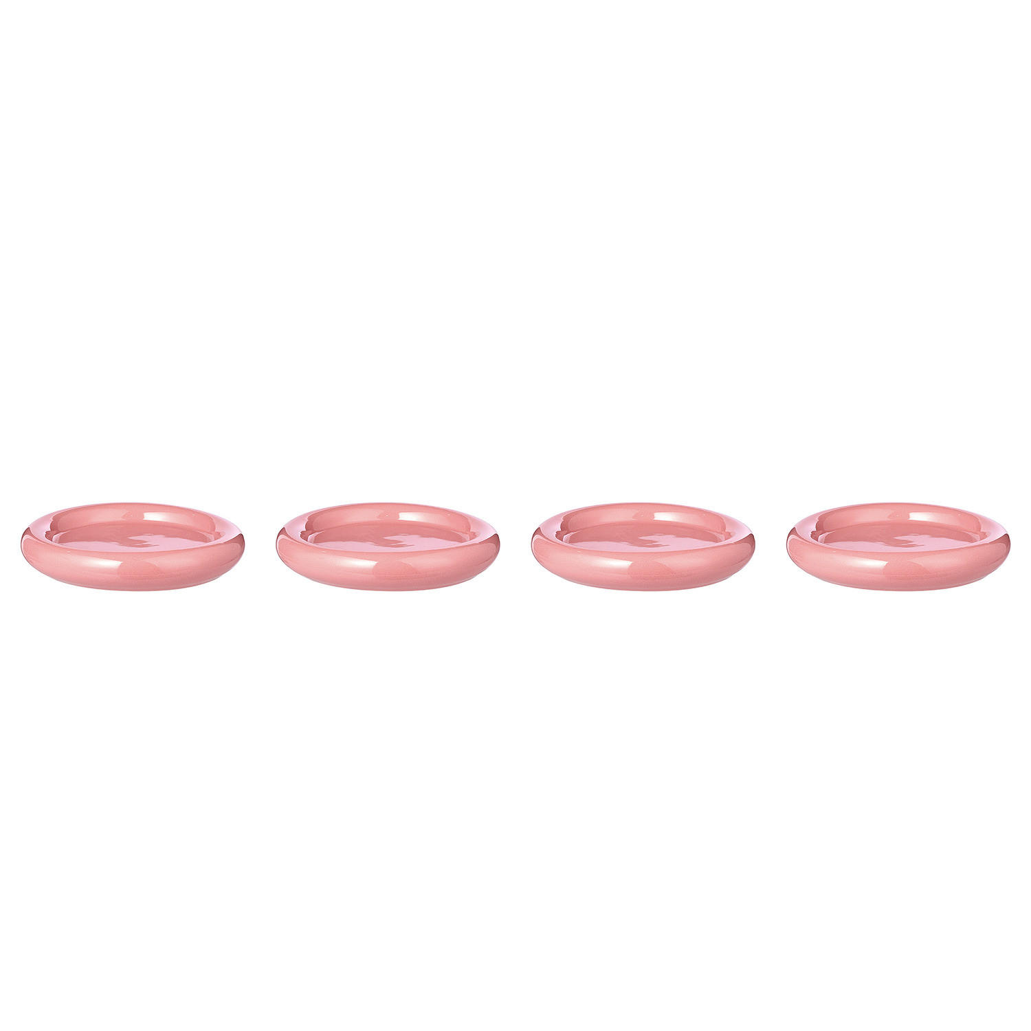 APPETIZERTELLER (4er Set) Groove - Rosa, Keramik (12/12/2cm) - Butlers