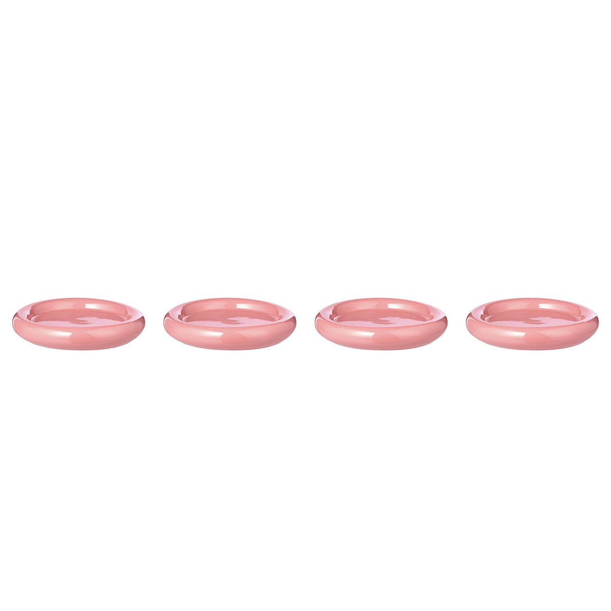 APPETIZERTELLER (4er Set) Groove - Rosa, Keramik (12/12/2cm) - Butlers