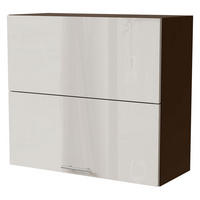 KLAPPHÄNGESCHRANK Brerra W8B/80-AV Lava / RAL 9001 creme Hochglanz 80 / 32,5 / 72cm - Dunkelgrau/Creme, Holz/Holzwerkstoff (80/72/32.5cm) - Feldmann-Wohnen