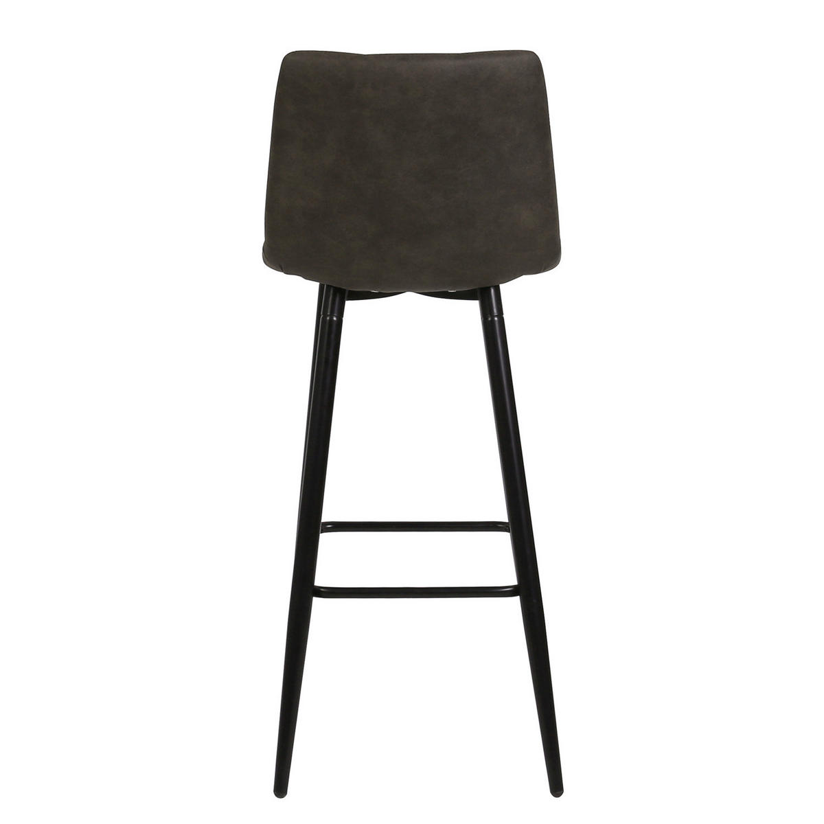 BARSTUHL - 2er-Set - Microfaser / Stahl - Schwarz - Anthrazit, Textil/Metall (43/104/52cm) - home24