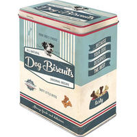 VORRATSDOSE L PfotenSchild Dog Biscuits - Multicolor, Metall (14/20/10cm) - Nostalgic-Art