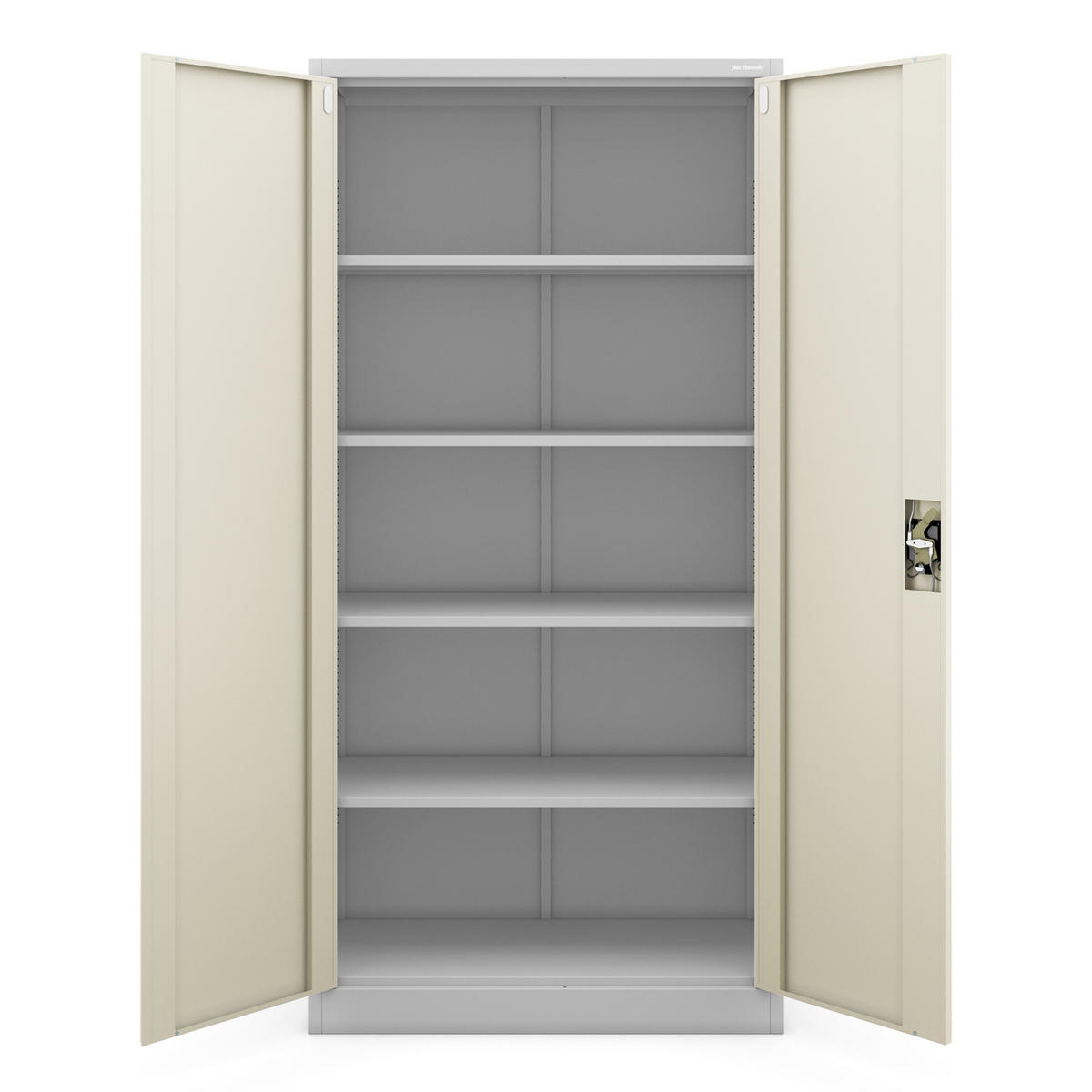 BÜROAKTENSCHRANK JAN 185 x 90 x 40 cm - Grau/Sonoma Eiche, Metall (90/185/40cm) - Jan Nowak