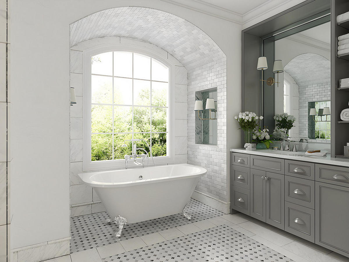 FREISTEHENDE Badewanne mit Füßen - 1 Person - Acryl - Weiß - - Weiß, Kunststoff (150/61/74cm) - Vente-Unique