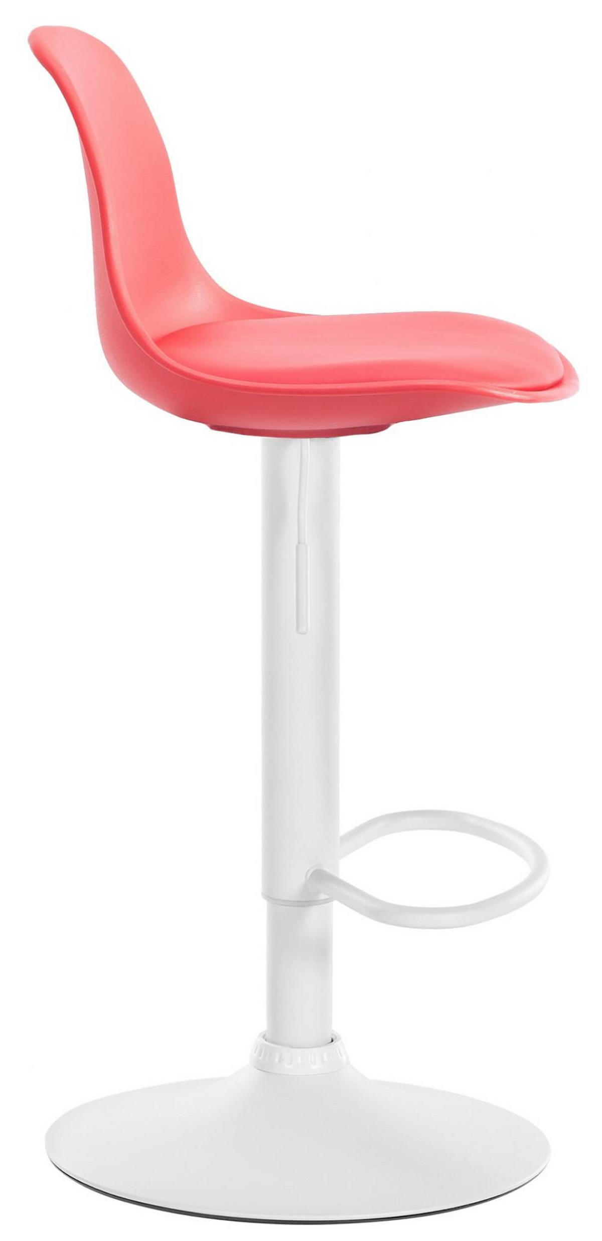 BARHOCKER Kunststoff rot - Rot/Weiß, Kunststoff/Metall (39/82/43cm) - CLP