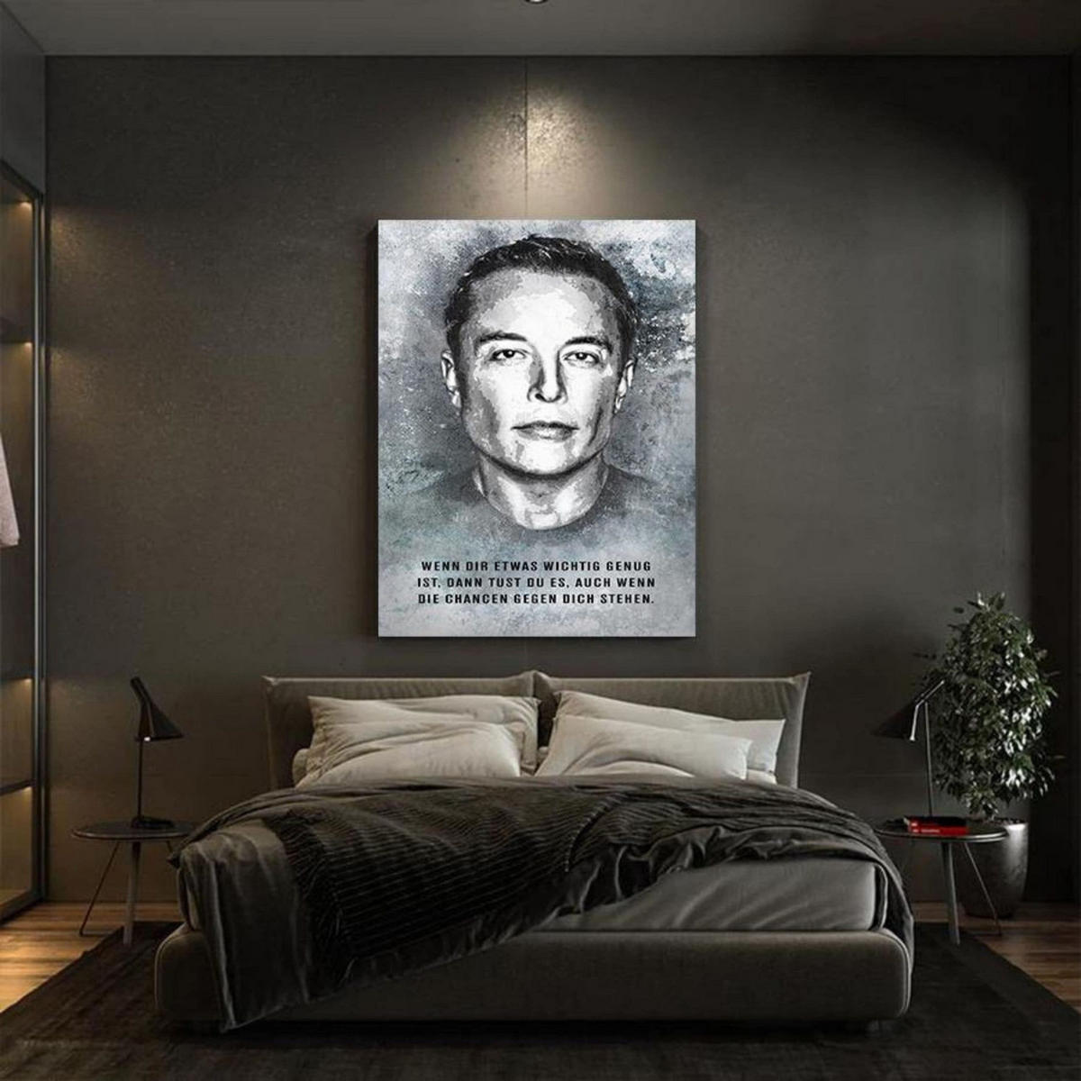 WANDBILD XXL "Tue, was Du liebst!" - 60 x 90cm - Weiß, Textil (60/90cm) - Hustling Sharks