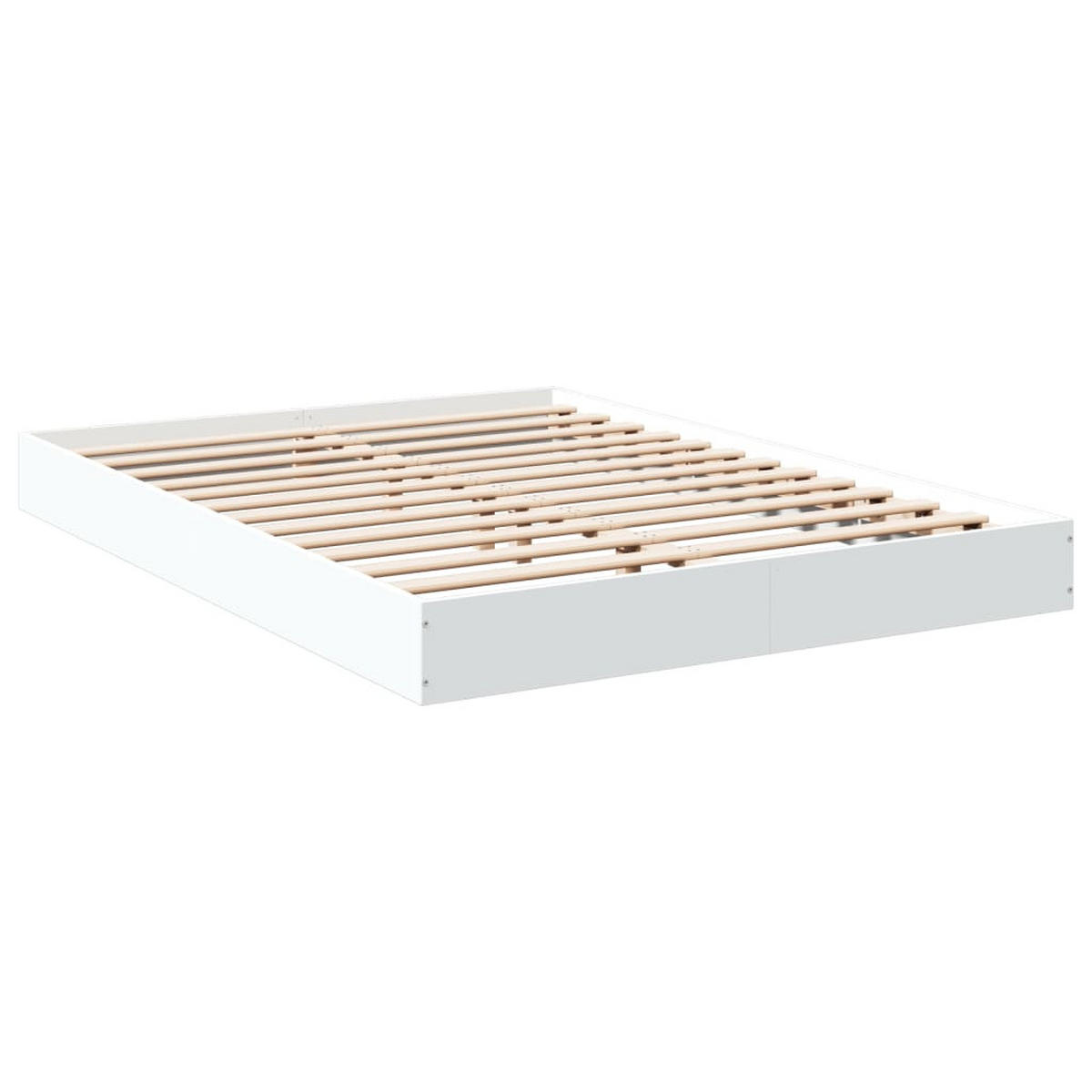 BETTGESTELL Weiss 140/200 Cm Holzwerkstoff - Weiß, Holzwerkstoff (140/200cm) - vidaXL