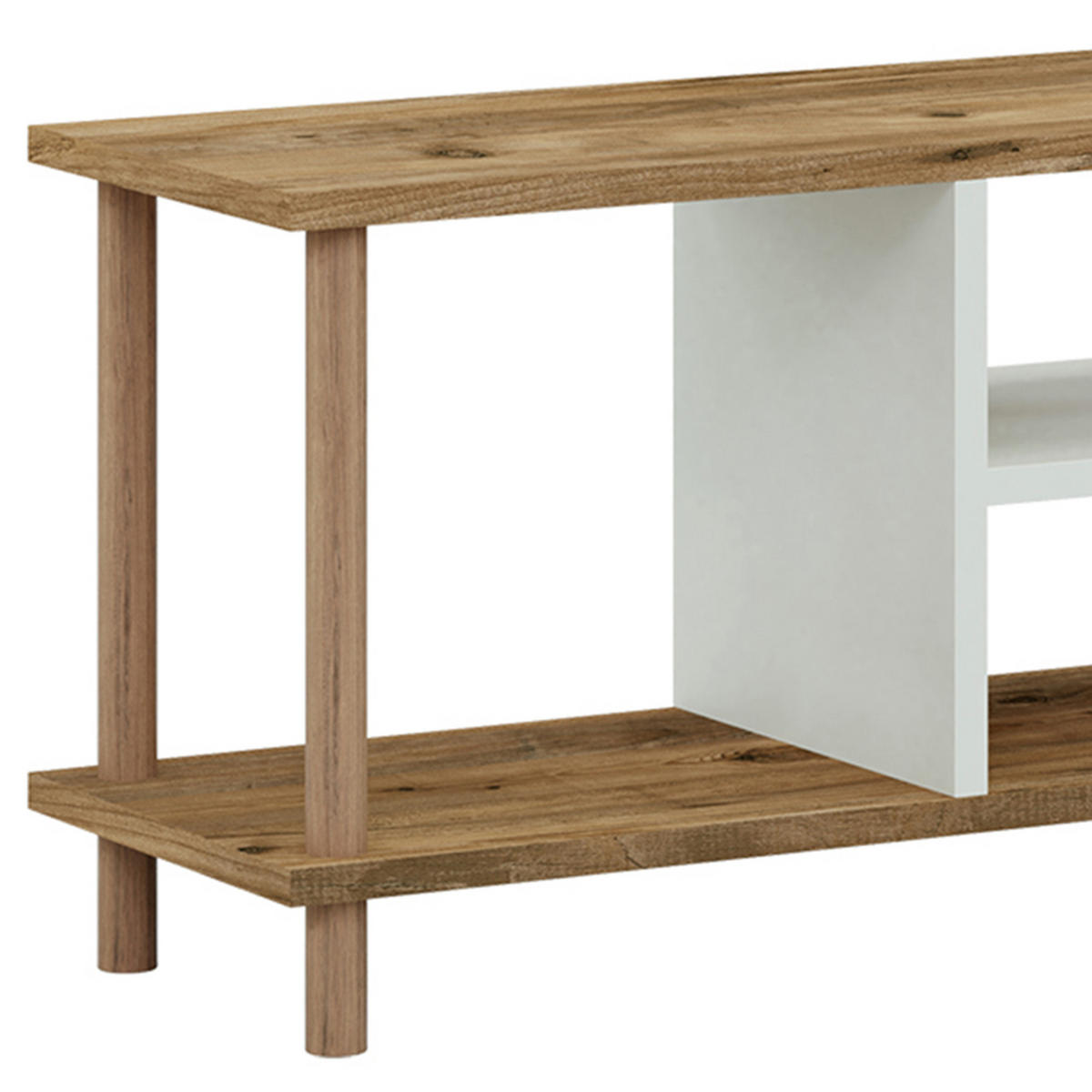 LOWBOARD Ærøskøbing - Beige, Holz/Holzwerkstoff (120/43/29cm) - [en.casa]