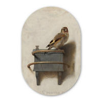 NÁSTĚNNÝ OBRAZ Zlatohlávek - Starý mistr - Carel Fabritius 40x60 cm - šedá, plast (40/60cm) - MuchoWow