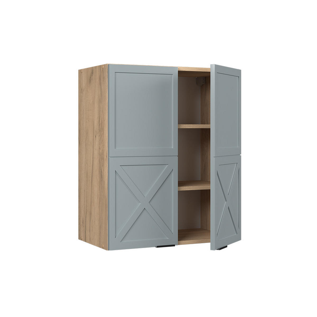 HÄNGESCHRANK Fame-Line Hellblau-grau 60 cm - Honigeiche/Eiche Wotan, Holzwerkstoff (60/72/34.1cm) - Vicco