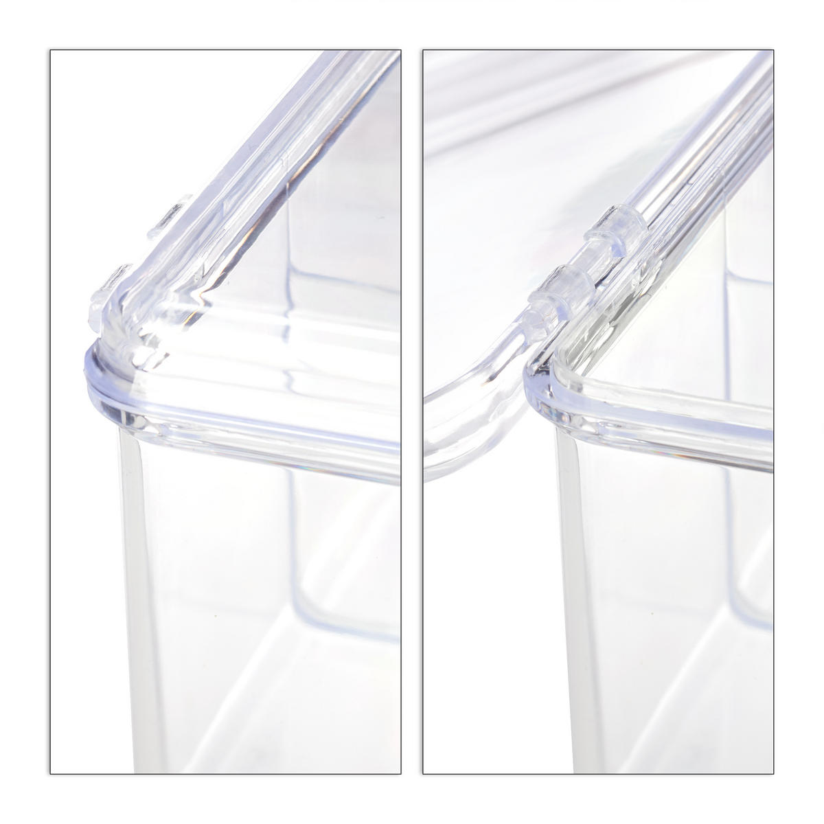 TEEBOX - Transparent, Kunststoff (21.5/9/14.5cm) - Relaxdays