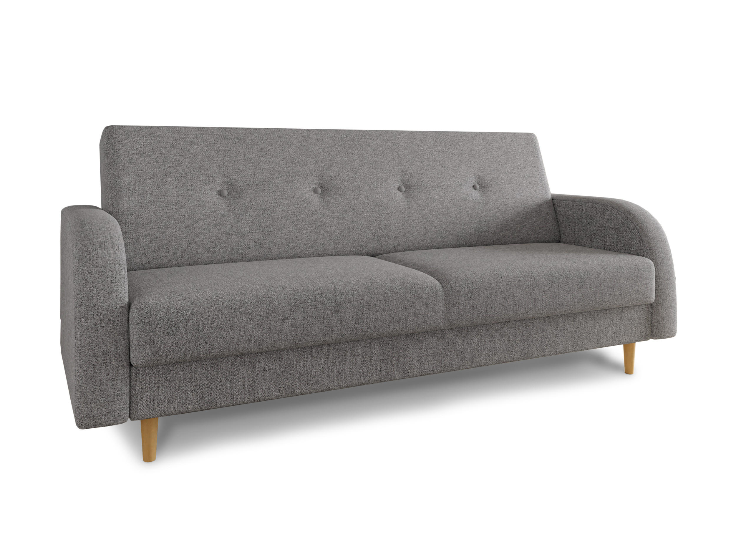 SCHLAFSOFA Kelso - Beige/Grau, Holz/Textil (215/89/89cm)