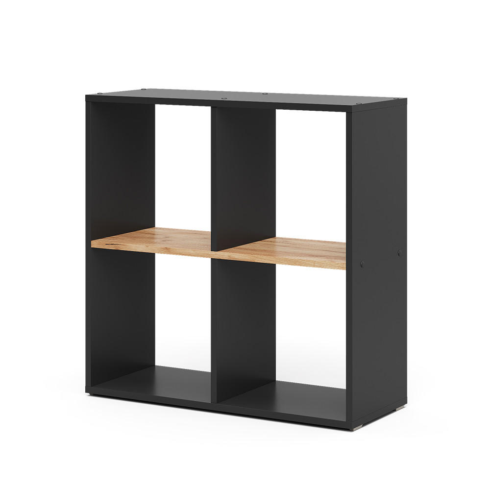 RAUMTEILER Tetra Anthrazit/Goldkraft Eiche 72.6 x 72 cm - Honigeiche/Anthrazit, Holzwerkstoff (72/72.6/29cm) - Vicco