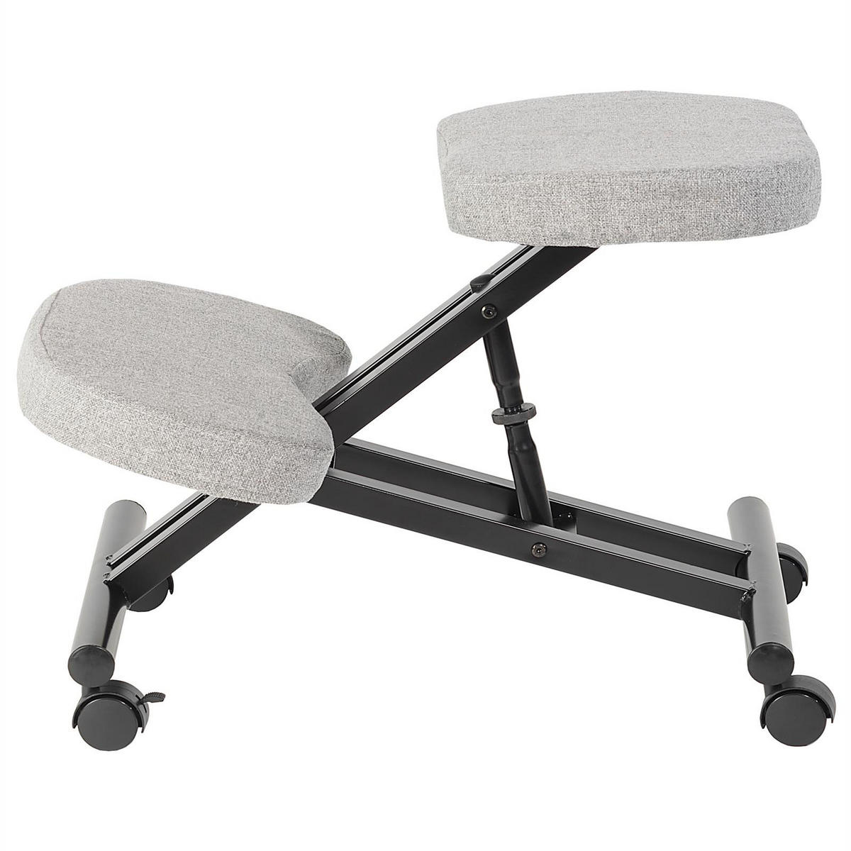 KNIESTUHL ROBERT - Schwarz/Grau, Textil/Metall (47/62/68cm) - IDIMEX