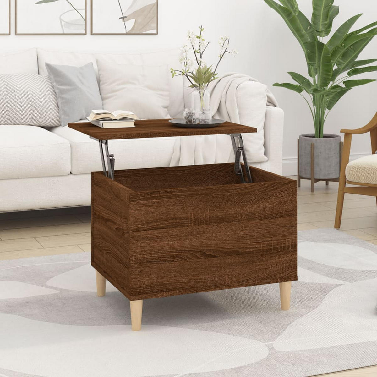 COUCHTISCH Braun Eichen-Optik 60x44,5x45 cm Holzwerkstoff - Braun, Holzwerkstoff (60/44.5/45cm) - furnicato
