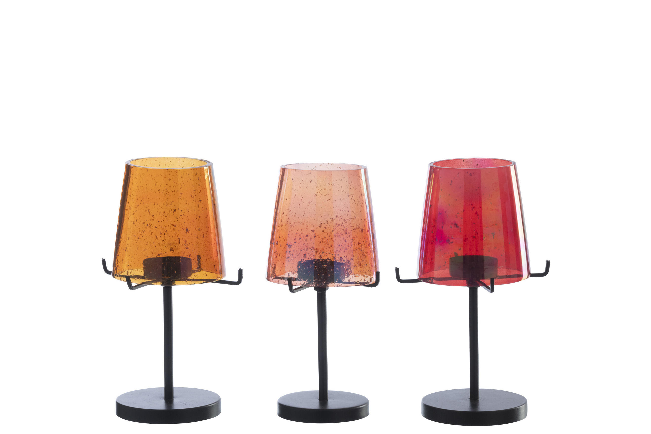 WINDLICHT OR (3ER SET) - Orange, Glas (10/20cm) - J-Line