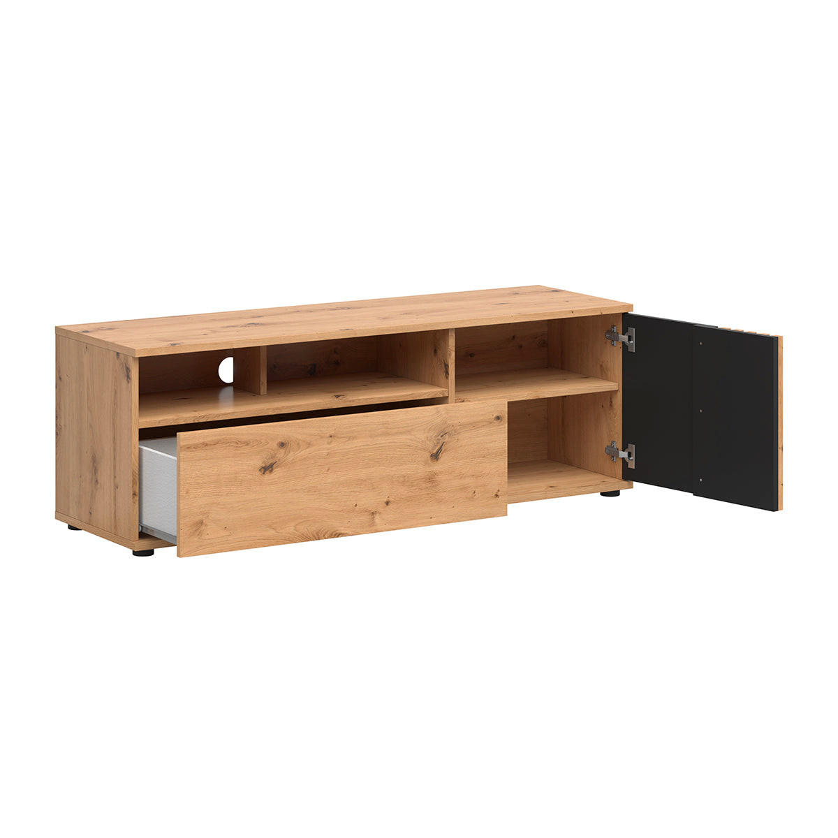 TV-MÖBEL Ezra Holz - Braun, Holzwerkstoff (135/46/40cm) - Petits-meubles