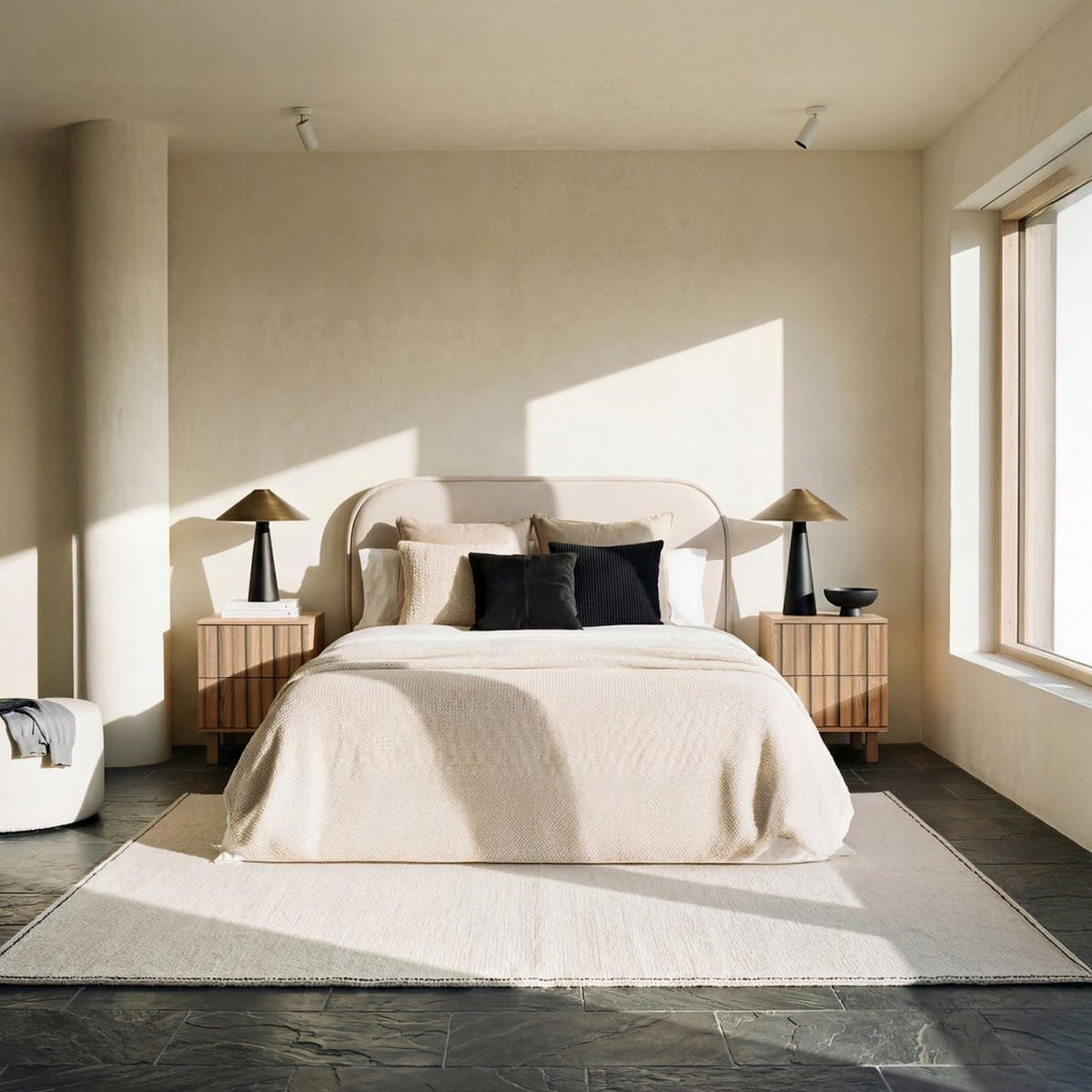 KOPFTEIL DOPPELTES Eden Beige 170 cm x 70 cm - Beige, Textil (170/7cm) - Klast Home
