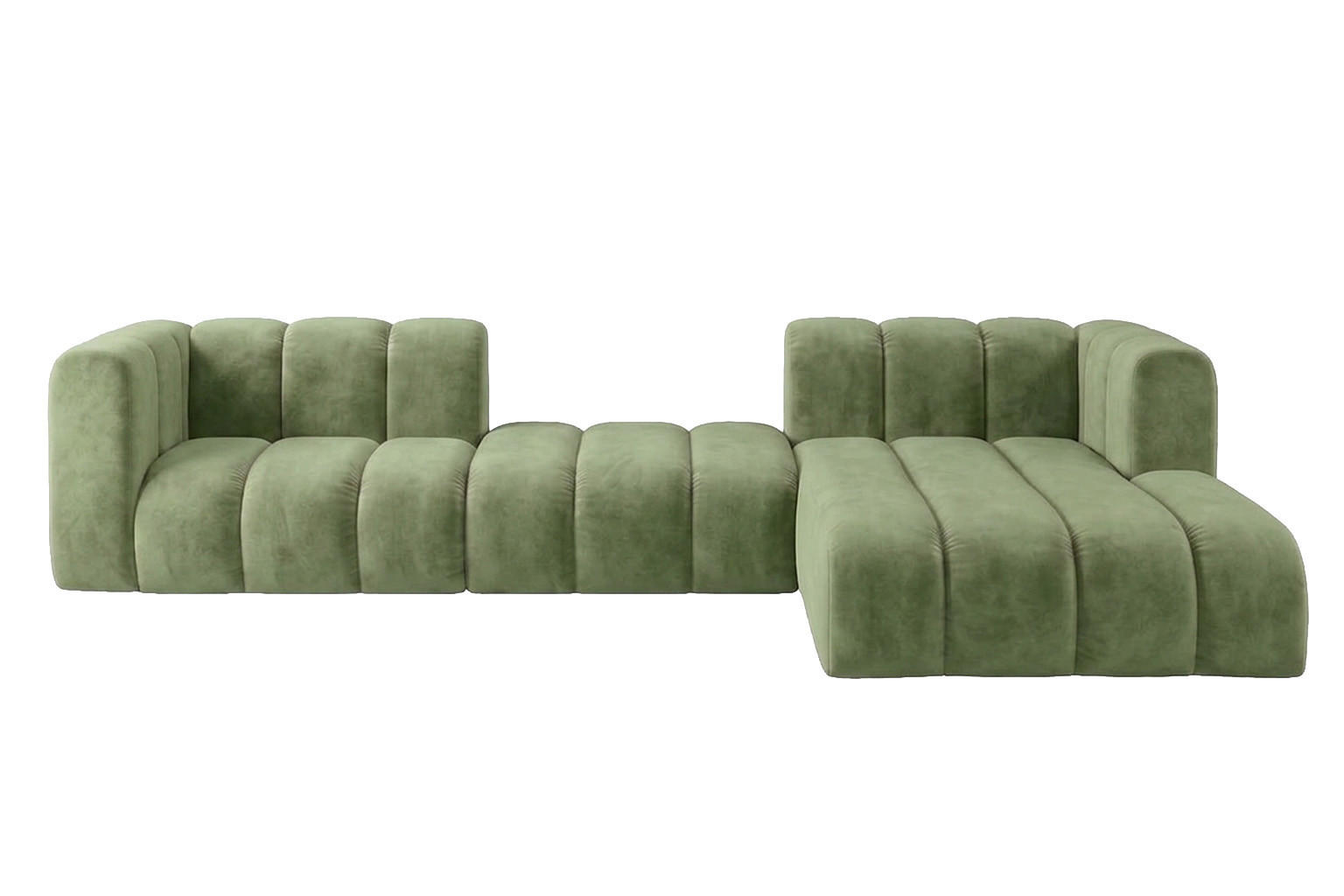 Kaiser Möbel Ecksofa Olivgrün 319x175 cm