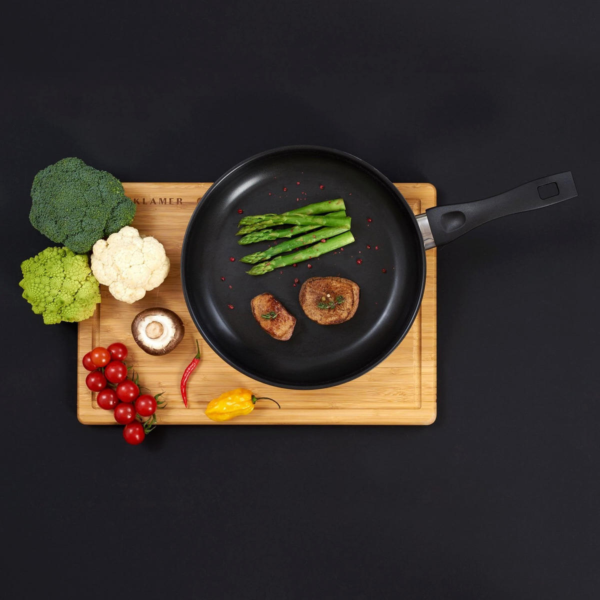 PFANNE Bratpfanne 20 cm Edelstahl Induktion - Edelstahlfarben, Metall (20cm) - KLAMER