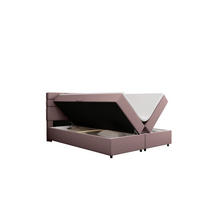 BOXBETT Reve 180 x 200 cm mit Bettkasten und Lattenrost ohne matratze - rosa - Beige, Holz (180/206cm) - Panda Möbel