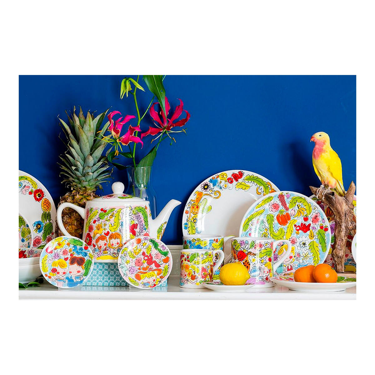 DOSE Paradies in Bunt - 21,7cm - Multicolor, Metall (21.7/7.5/21.7cm) - Blond Amsterdam