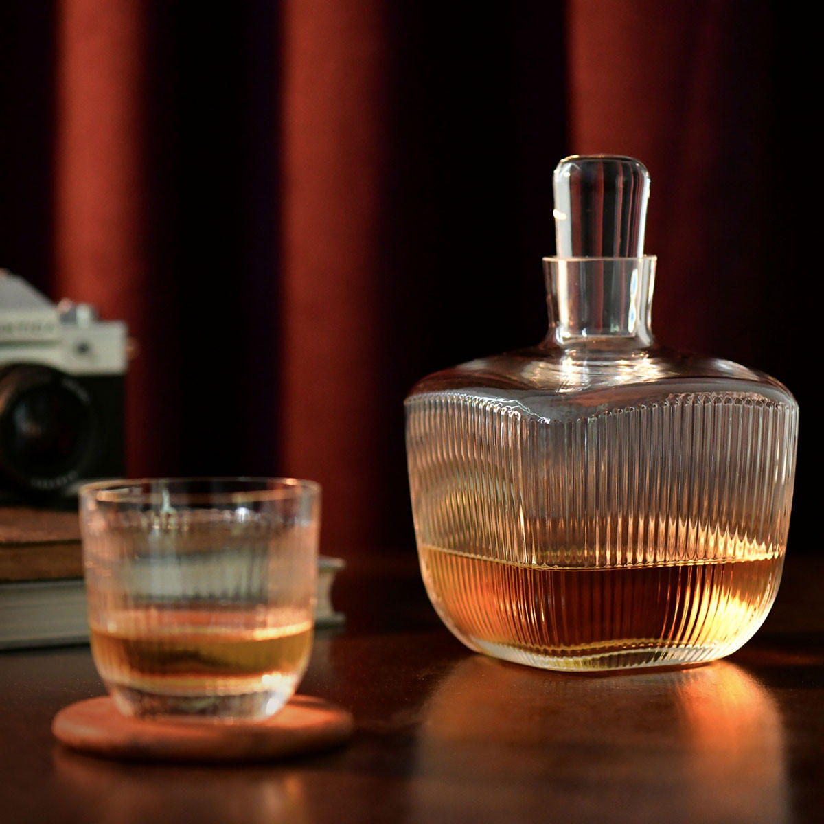 WHISKY SET Perfect Serve, 3er-Set, 1000 ml / 200 ml, Hangemacht - Transparent, Glas (1L) - Krosno Glass