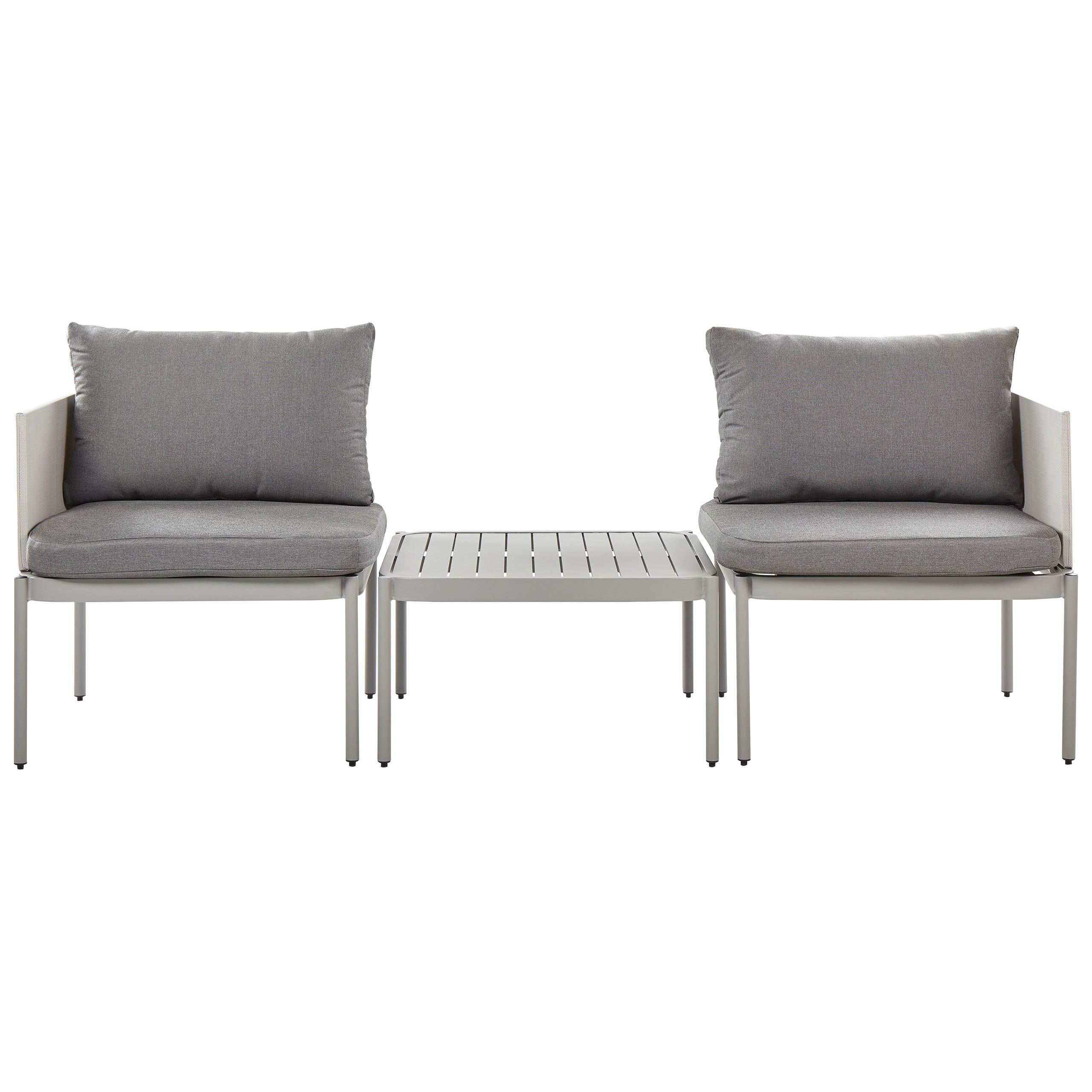 LOUNGE set 2-sjed modularni sivi Terracina - siva, metal - Beliani