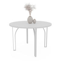 AUSZIEHTISCH ASTRO 100/76 cm, Weiß - Weiß, Holzwerkstoff/Metall (100/100/76cm) - Idohome