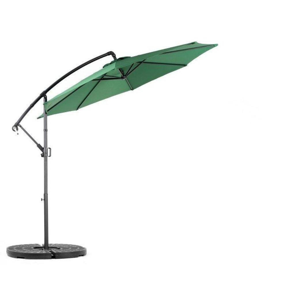 SONNENSCHIRM 295x295cm,Ampelschirm,Gartenschirm,Aluminium,Sonnenschutz,Dunkelgrün - Dunkelgrün, Metall (295/295cm) - LVHOM